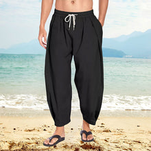 Indlæs billede til gallerivisning Afskårne haremsbukser i bomuldslærred