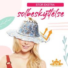 Indlæs billede til gallerivisning Bambus foldbar håndventilator solhat