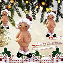 Indlæs billede til gallerivisning Julepynt Julemands-vedhæng i harpiks