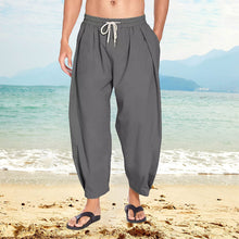 Indlæs billede til gallerivisning Afskårne haremsbukser i bomuldslærred