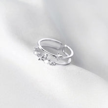 Indlæs billede til gallerivisning Dobbelt sommerfugl diamantring (med kort)