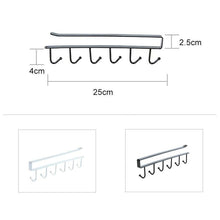 Indlæs billede til gallerivisning Stativ med 6 kroge til opbevaring under skabet