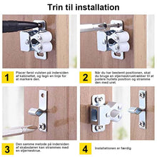 Indlæs billede til gallerivisning Klassiske snapspænder til skabslåge i rustfrit stål