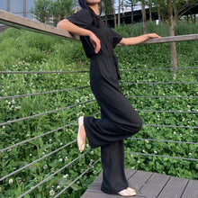 Indlæs billede til gallerivisning Komfortabel Ice Silk kortærmet T-shirt To-delt sæt