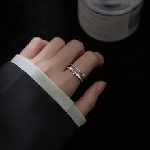 Indlæs billede til gallerivisning Dobbelt sommerfugl diamantring (med kort)