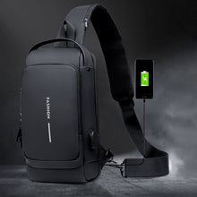 Indlæs billede til gallerivisning Tyverisikret brysttaske med kodelås