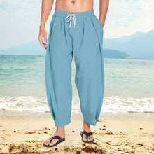 Indlæs billede til gallerivisning Afskårne haremsbukser i bomuldslærred