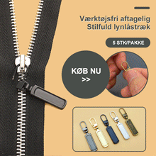 Indlæs billede til gallerivisning Teyou værktøjsfri aftagelig stilfuld lynlås (5PCS)