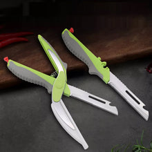 Indlæs billede til gallerivisning Multifunktionel 2-i-1 saks Fødevare- og Grøntsagssaks