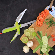 Indlæs billede til gallerivisning Multifunktionel 2-i-1 saks Fødevare- og Grøntsagssaks