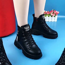 Indlæs billede til gallerivisning Varme High Top Martin-støvler i læder (Dame)