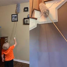 Indlæs billede til gallerivisning Teleskopisk vaskbar buet mikrofiber støvekost