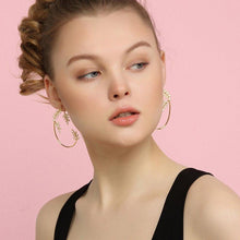 Indlæs billede til gallerivisning Glitrende zirkon øreringe/øreclips