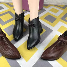 Indlæs billede til gallerivisning Stilfulde højhælede læderstøvler (Dame)