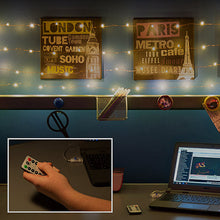 Indlæs billede til gallerivisning USB fjernbetjent Julelyskæde i kobbertråd