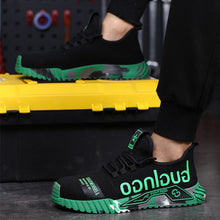 Indlæs billede til gallerivisning Ventilerende sneakers med beskyttende tåkappe i stål