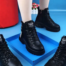 Indlæs billede til gallerivisning Varme High Top Martin-støvler i læder (Dame)