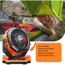 Indlæs billede til gallerivisning Camping blæser med LED lys