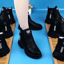 Indlæs billede til gallerivisning Varme High Top Martin-støvler i læder (Dame)