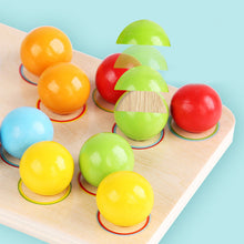 Indlæs billede til gallerivisning Montessori Regnbueperle-legetøj til kognitiv læring