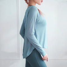 Indlæs billede til gallerivisning Yoga træningstop med slids bagpå