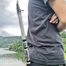 Indlæs billede til gallerivisning Mini sæde kulfiber Teleskopisk Rock Fiskestang