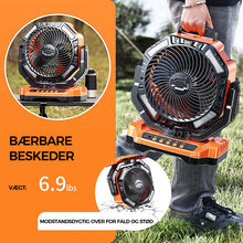 Indlæs billede til gallerivisning Camping blæser med LED lys