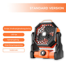 Indlæs billede til gallerivisning Camping blæser med LED lys