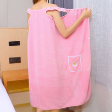 Indlæs billede til gallerivisning Hurtigtørrende vandabsorberende 2-i-1 badekåbe og håndklæde