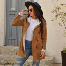 Indlæs billede til gallerivisning Kvinders varm ruskind frakke