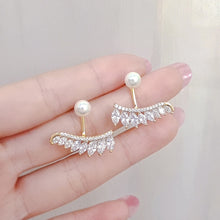 Indlæs billede til gallerivisning Perle-zirkon ørestikker øreringe