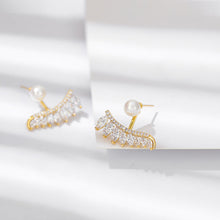 Indlæs billede til gallerivisning Perle-zirkon ørestikker øreringe