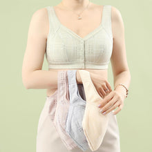 Indlæs billede til gallerivisning Blød og åndbar bomulds-BH med frontspændelukning