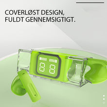Indlæs billede til gallerivisning Trådløse øretelefoner med gennemsigtigt etui