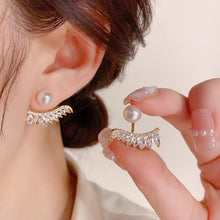 Indlæs billede til gallerivisning Perle-zirkon ørestikker øreringe