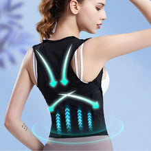 Indlæs billede til gallerivisning Rygkorrigerende vest med strækbar rygstrop