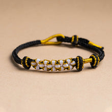 Indlæs billede til gallerivisning Flettet ferskenblomstrings armbånd