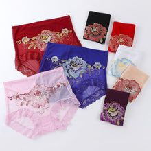 Indlæs billede til gallerivisning Højtaljede blondebroderi trusser