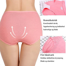 Indlæs billede til gallerivisning Trusser i bomuld med høj talje og lækagesikring i store størrelser