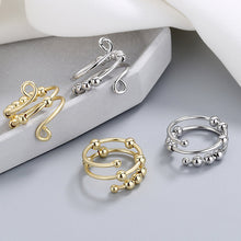 Indlæs billede til gallerivisning Ring med spinnende perler