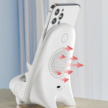 Indlæs billede til gallerivisning Multifunktionel trådløs oplader og telefonstativ i ministol-motiv