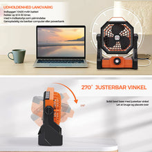 Indlæs billede til gallerivisning Camping blæser med LED lys