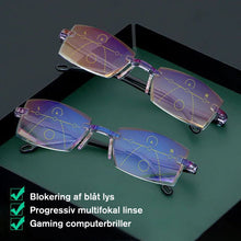 Indlæs billede til gallerivisning Nye Bifokale progressive, ultralette læsebriller med anti-blålys-funktion