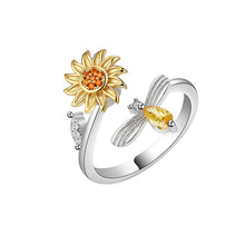 Indlæs billede til gallerivisning Indenfor unik gul pæreskåret justerbar ring