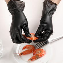 Indlæs billede til gallerivisning 100 STK sorte engangshandsker i nitril