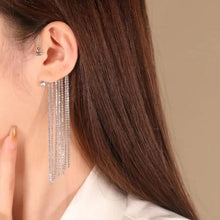 Indlæs billede til gallerivisning Glitrende zirkon øreringe/øreclips