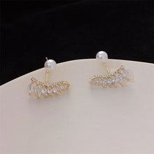 Indlæs billede til gallerivisning Perle-zirkon ørestikker øreringe