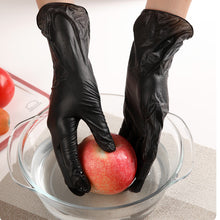 Indlæs billede til gallerivisning 100 STK sorte engangshandsker i nitril