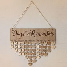 Indlæs billede til gallerivisning Træ jubilæum fødselsdag fødselsdag kalender bord