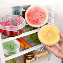 Indlæs billede til gallerivisning Strækbart silikonelåg til mad, 6 stk.